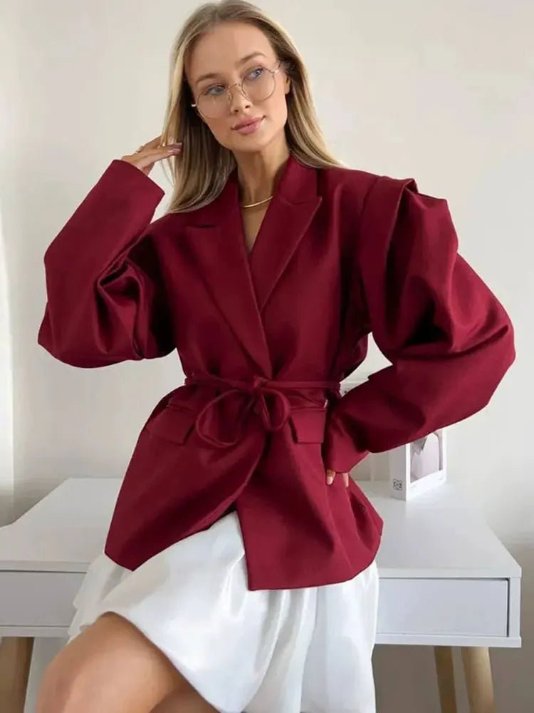 Odessa | Getailleerde Blazer met Ceintuur