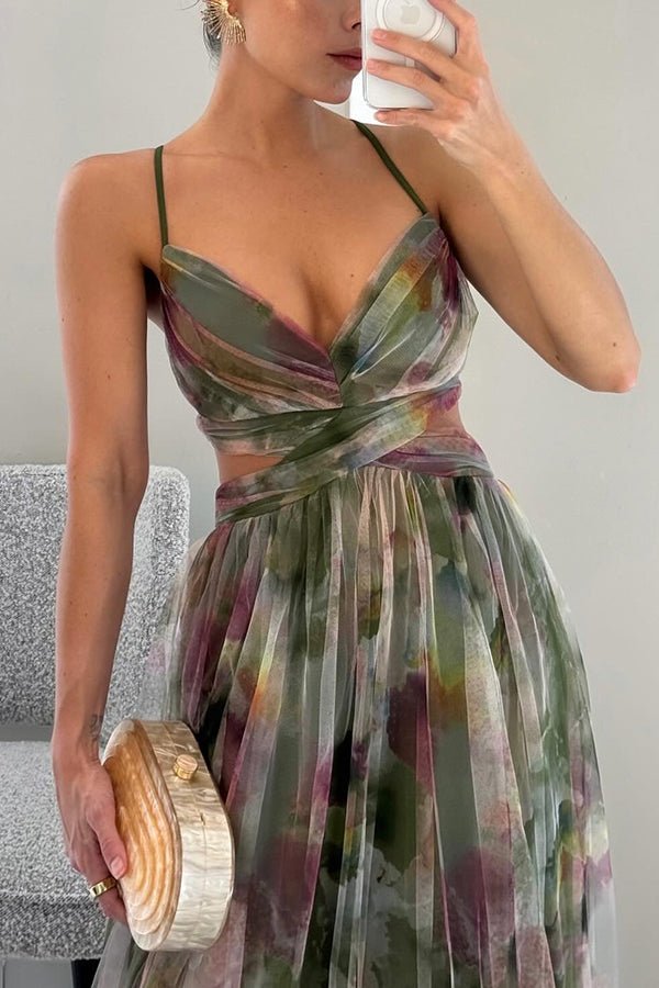 Bianca | Bloemen V-Hals Maxi Jurk