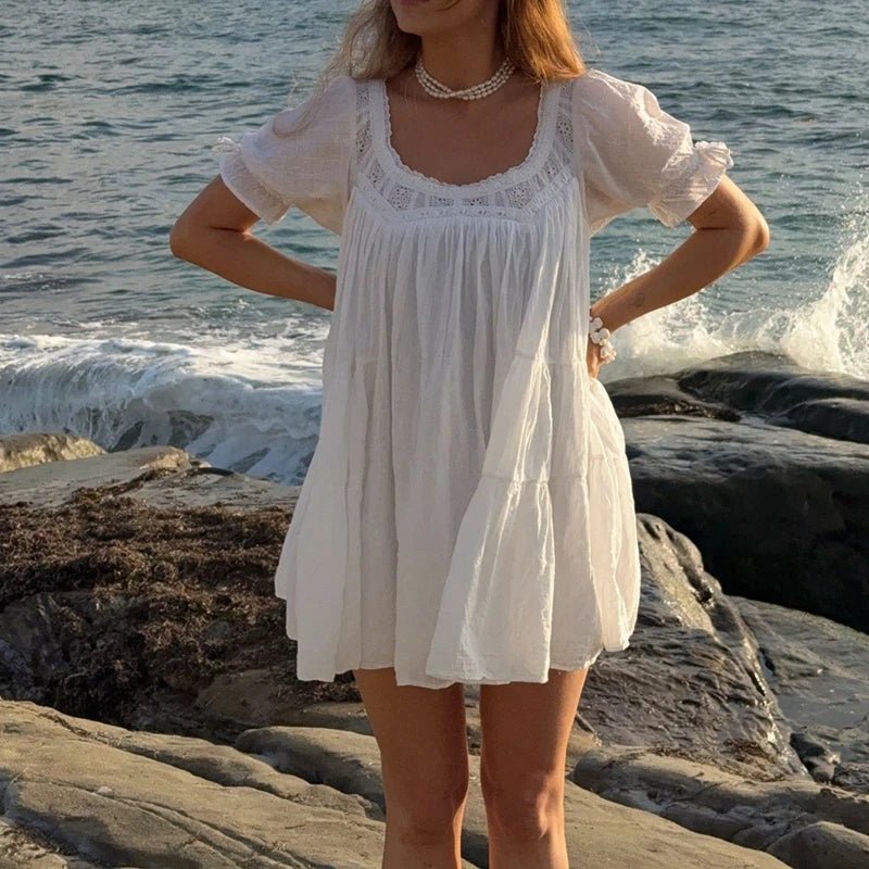 Cassy | Puff Sleeve Babydoll Jurk