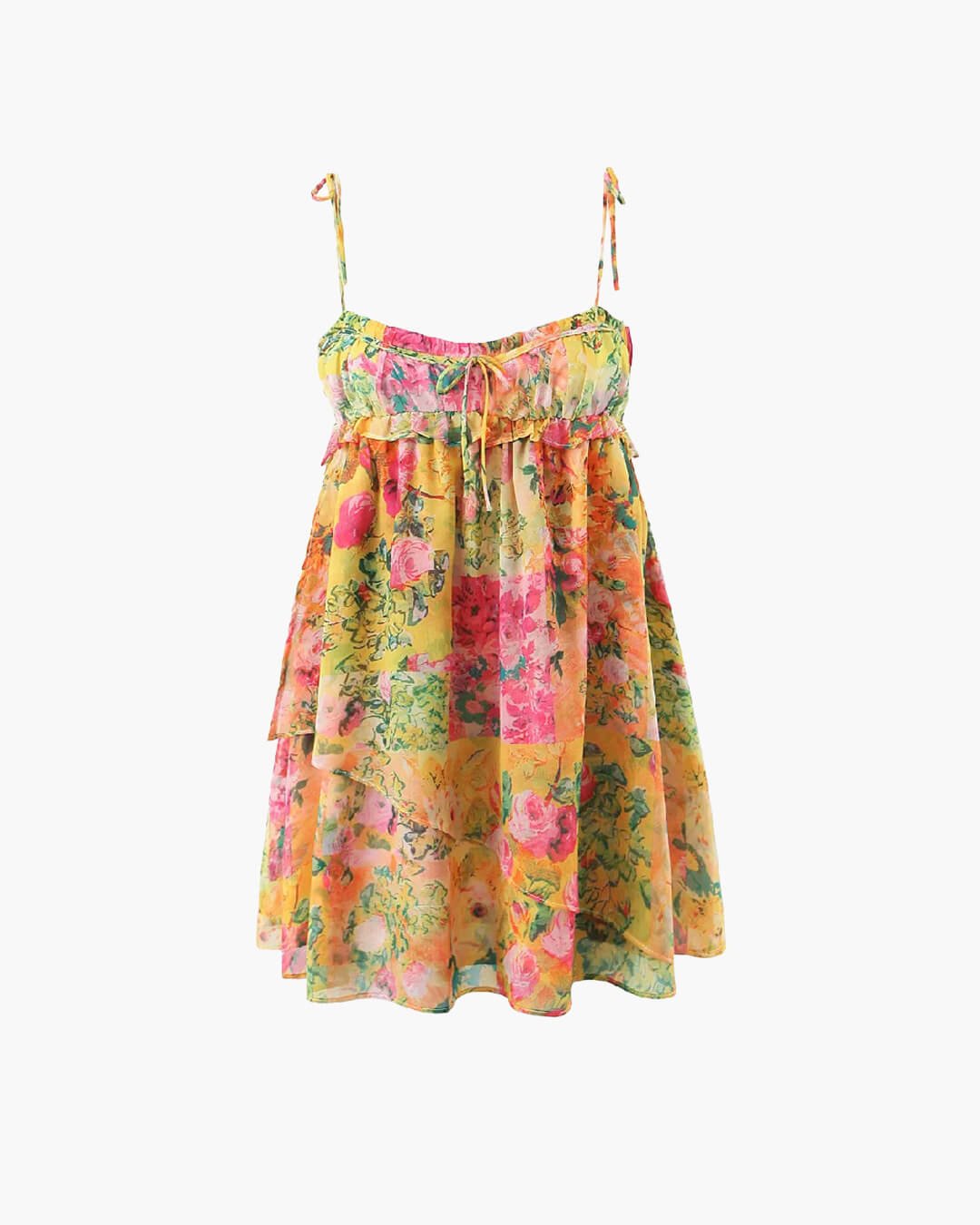 Clara | Multicolor Bloemen Mini Jurk