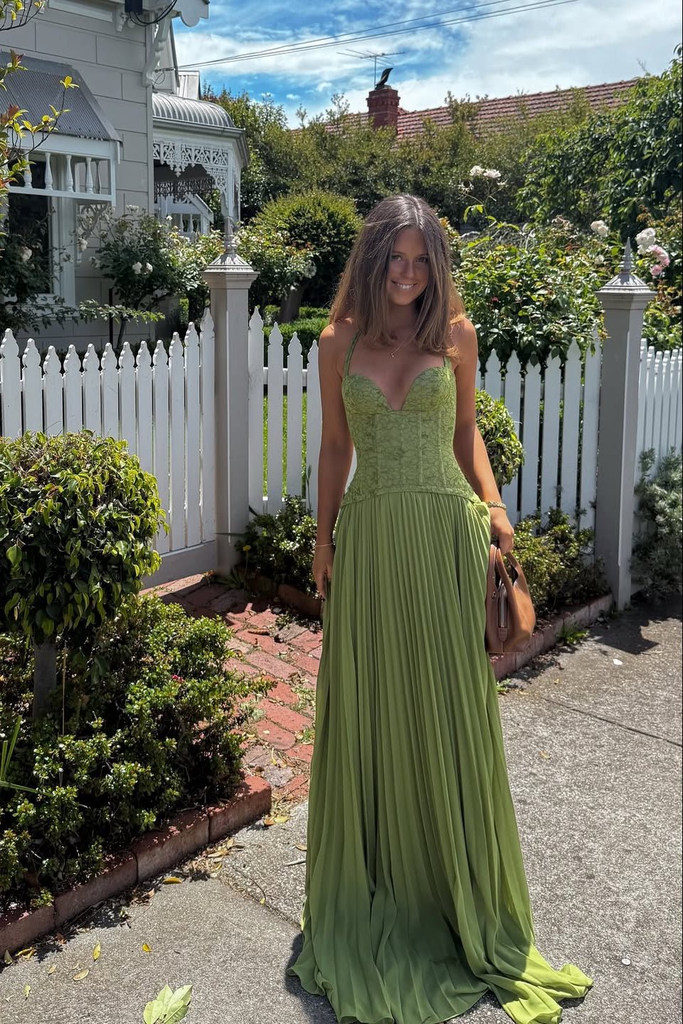 Vivian | Geplooide Korset Maxi Jurk