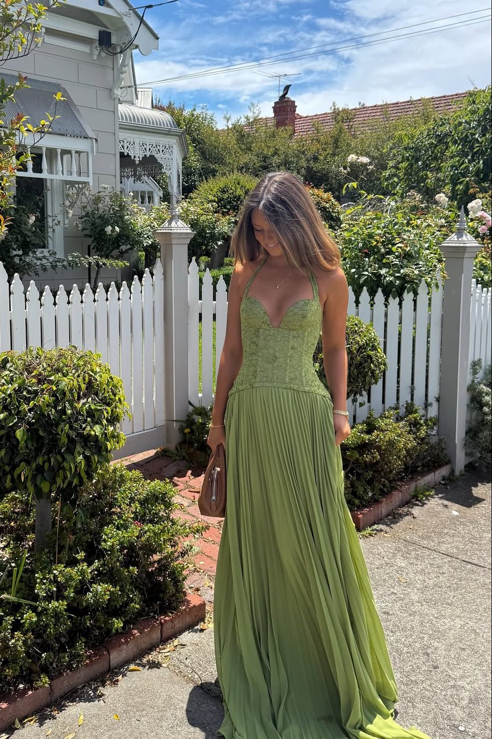 Vivian | Geplooide Korset Maxi Jurk