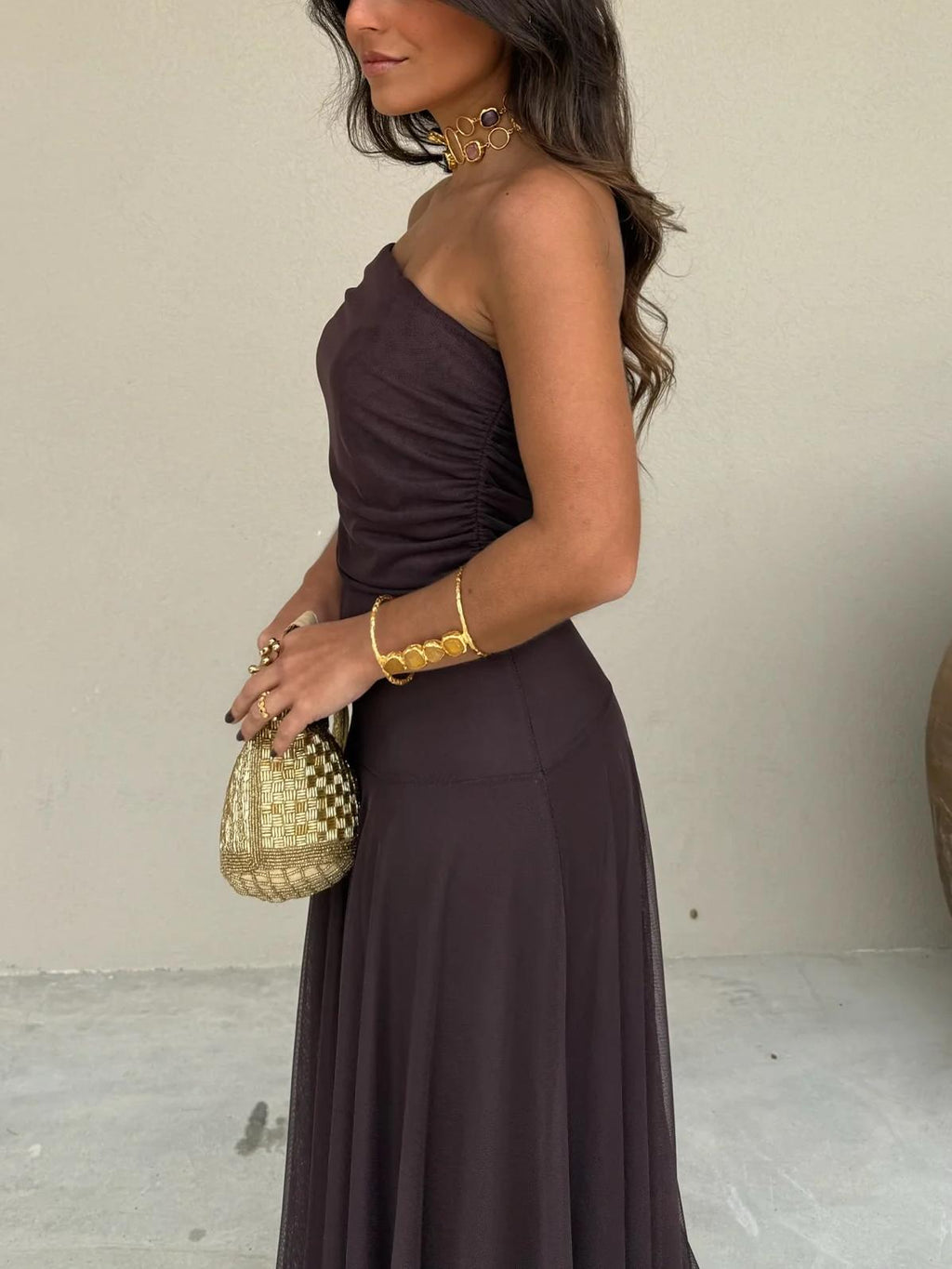 Anya | Gedrapeerde Maxi Jurk