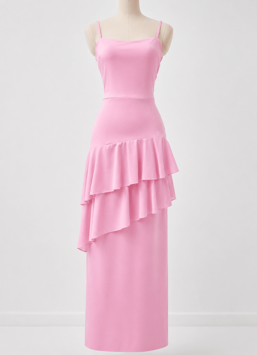 Bianca | Rugloze Spaghetti Strap Maxi Jurk
