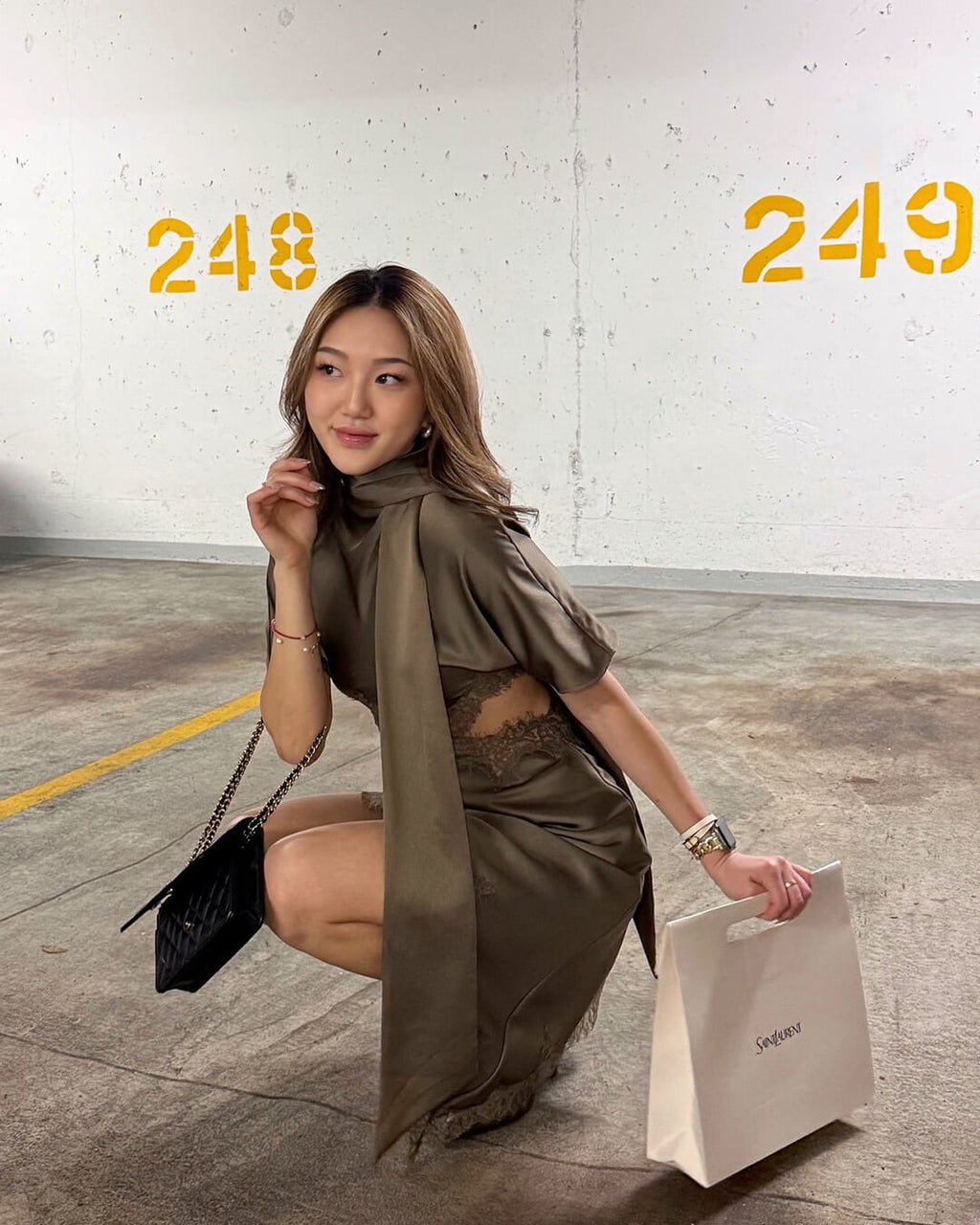 Bianca | Cut Out Satijnen Mini Jurk