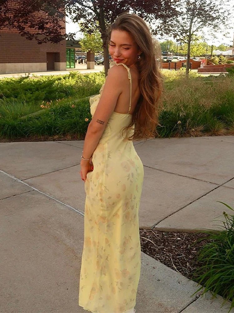 Clementine | Ruffled Floral Maxi Dress