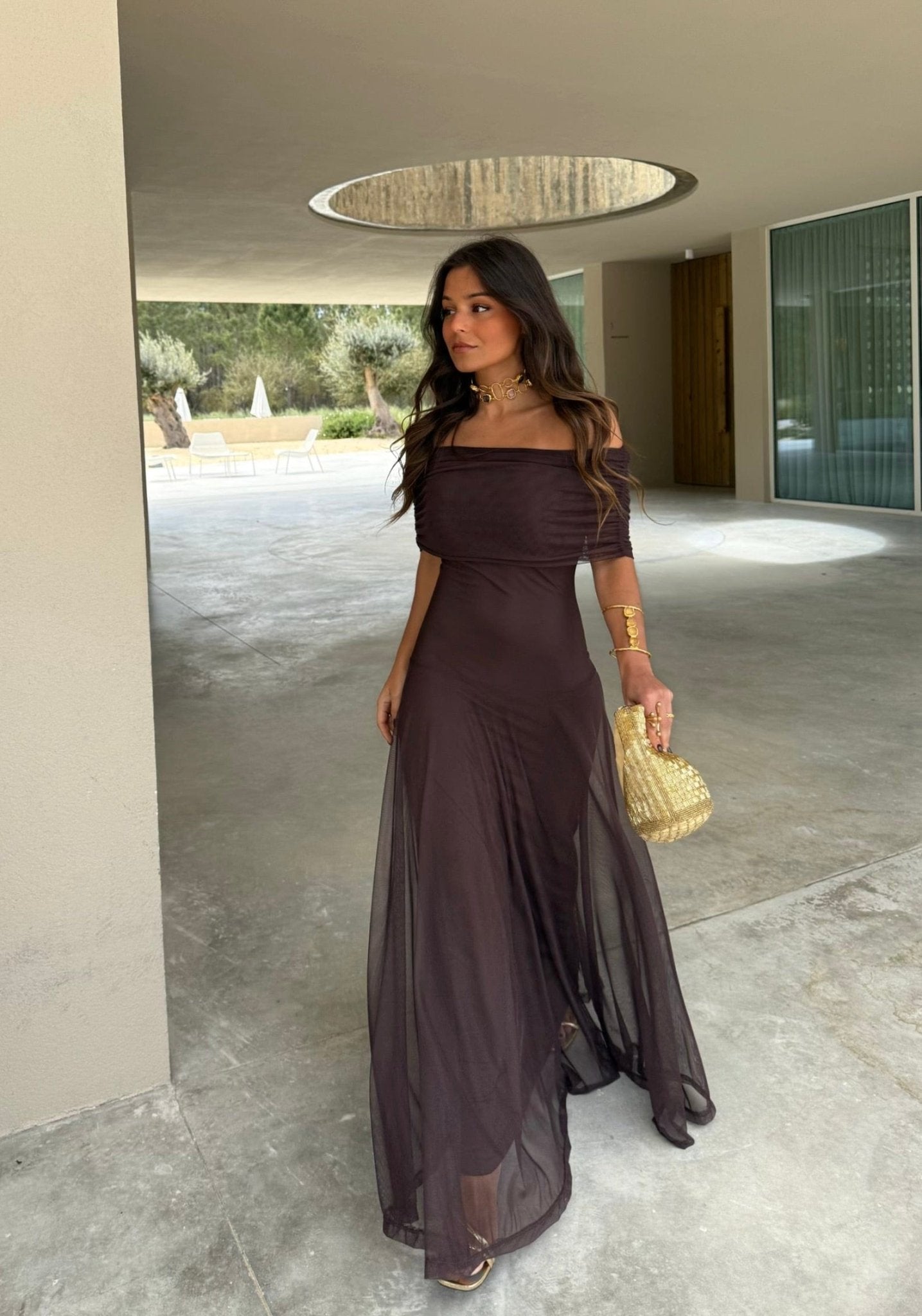 Daniella | Mesh Maxi Jurk