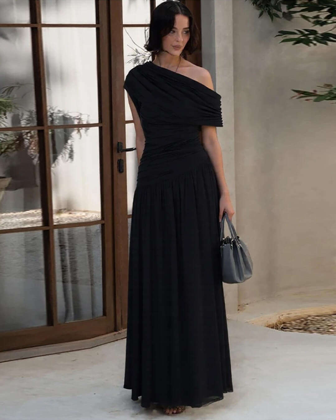 Ingrid | One Shoulder Maxi Jurk