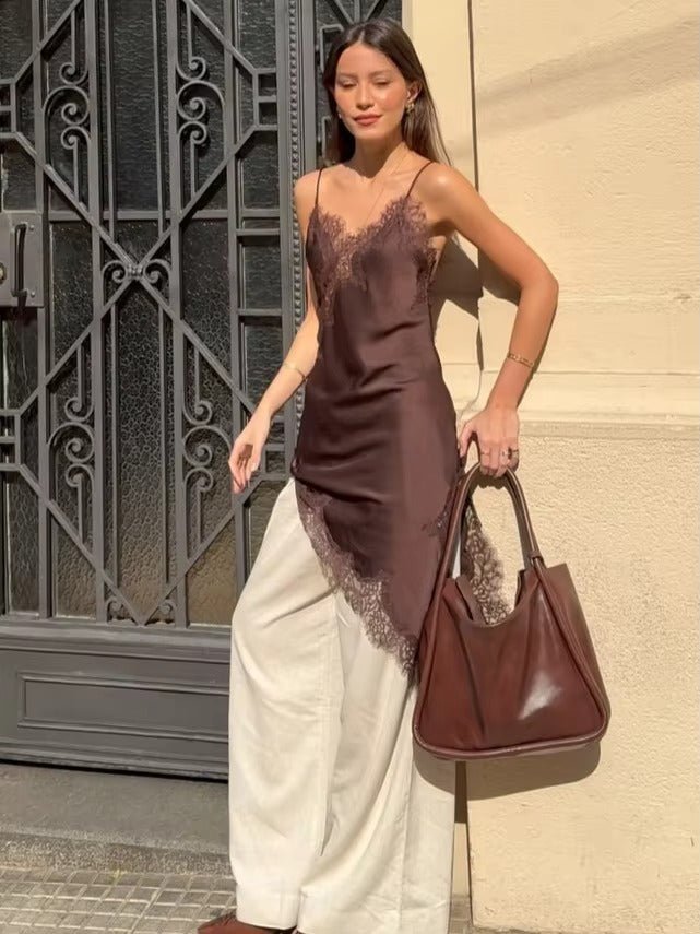 Kara | Asymmetrische Satijnen Mini Jurk