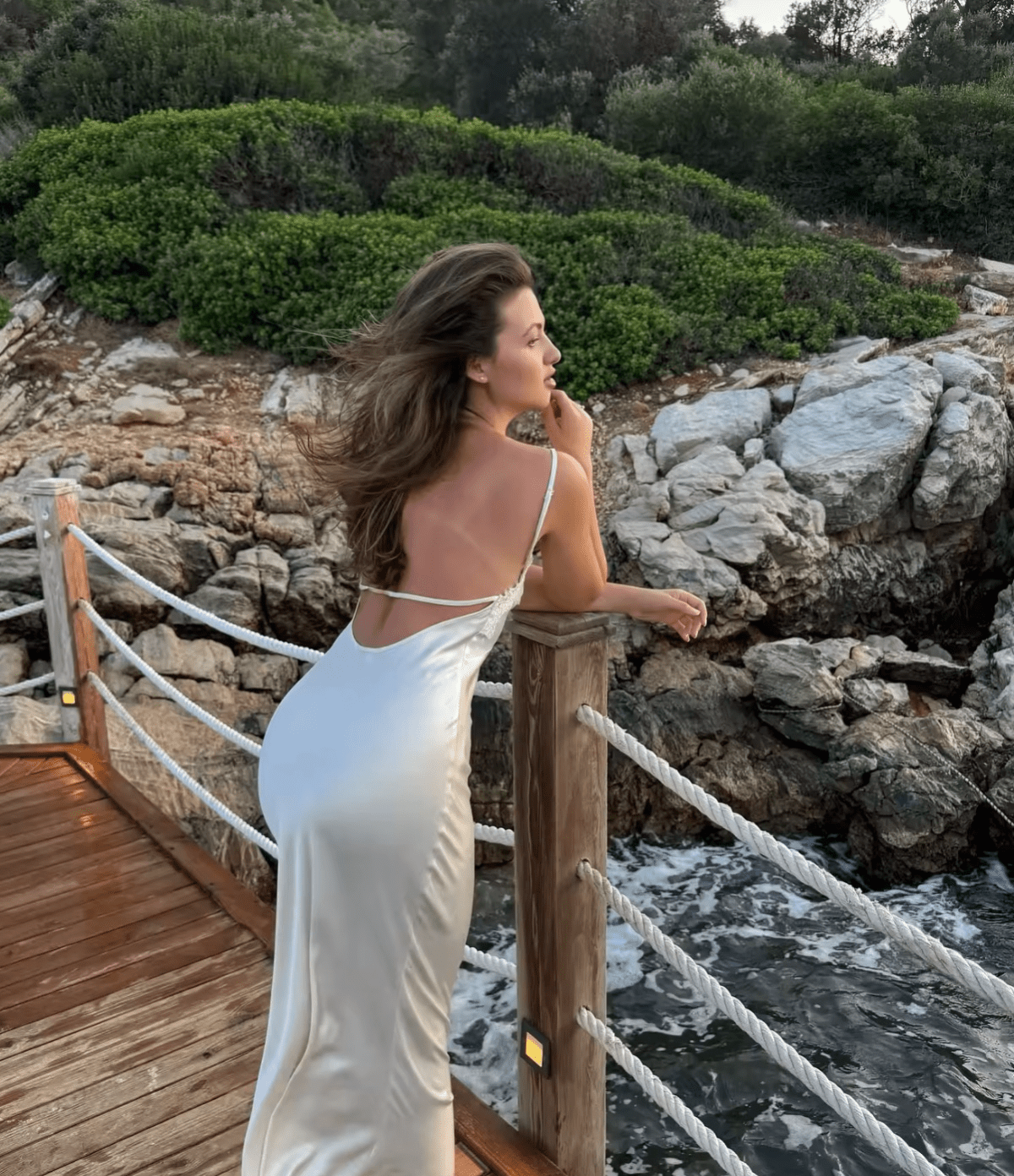 Piper | Satin Lace Maxi Jurk