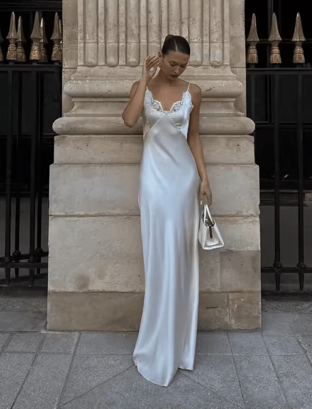 Piper | Satin Lace Maxi Jurk