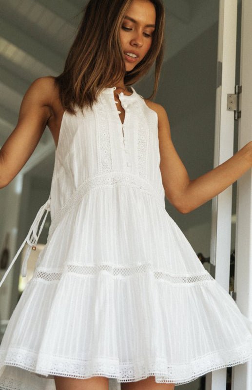 Shelby | Boho Mouwloze Mini Jurk