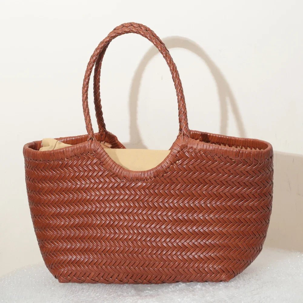 Bianca | Handgeweven Leren Tote Bag