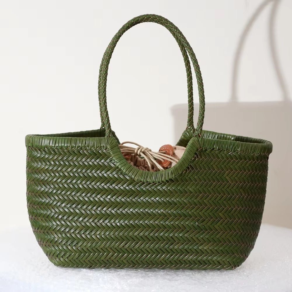 Bianca | Handgeweven Leren Tote Bag