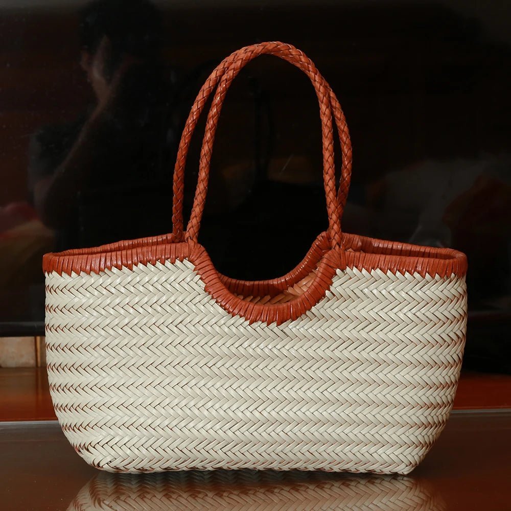 Bianca | Handgeweven Leren Tote Bag