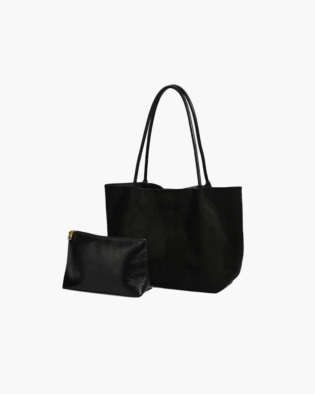 Cheska | Suède Tote Bag met Pouch