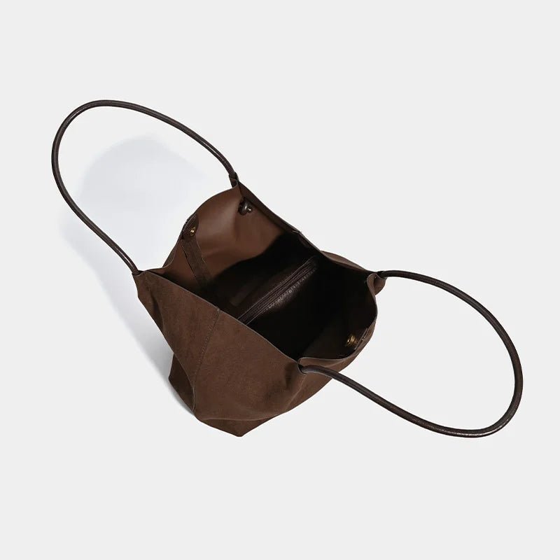 Cheska | Suède Tote Bag met Pouch