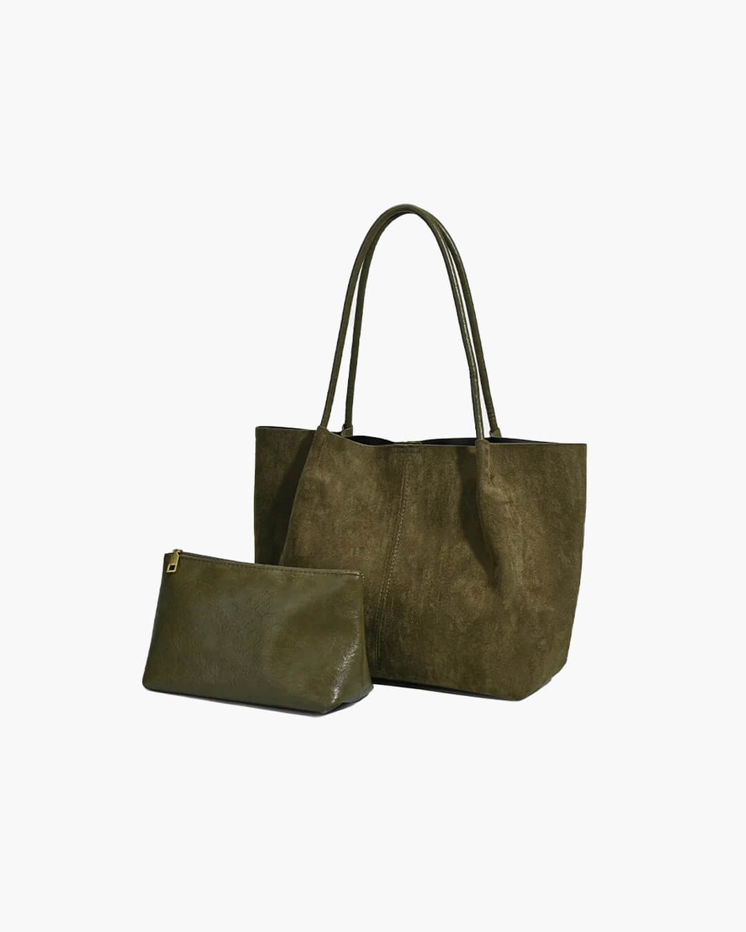 Cheska | Suède Tote Bag met Pouch