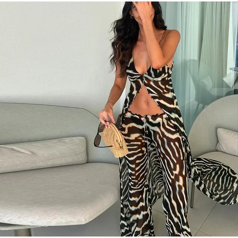 Bianca | Zebra Tuniek Top en Broek Set