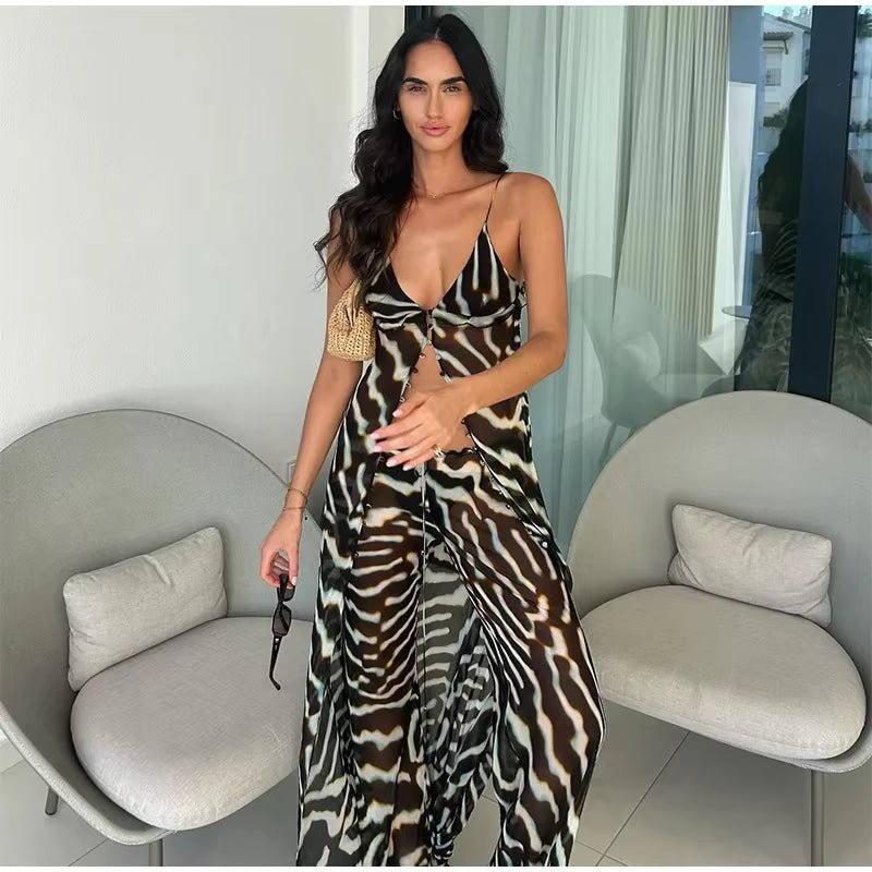 Bianca | Zebra Tuniek Top en Broek Set