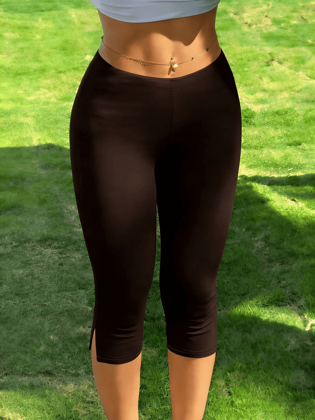 Halia | Split Hem Capri Leggings