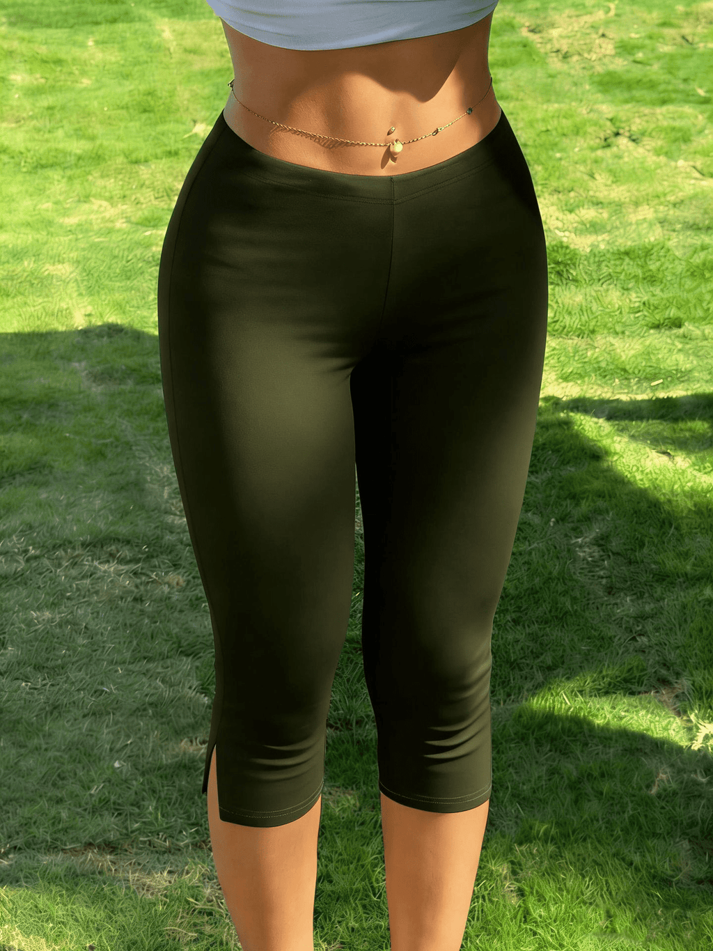Halia | Split Hem Capri Leggings