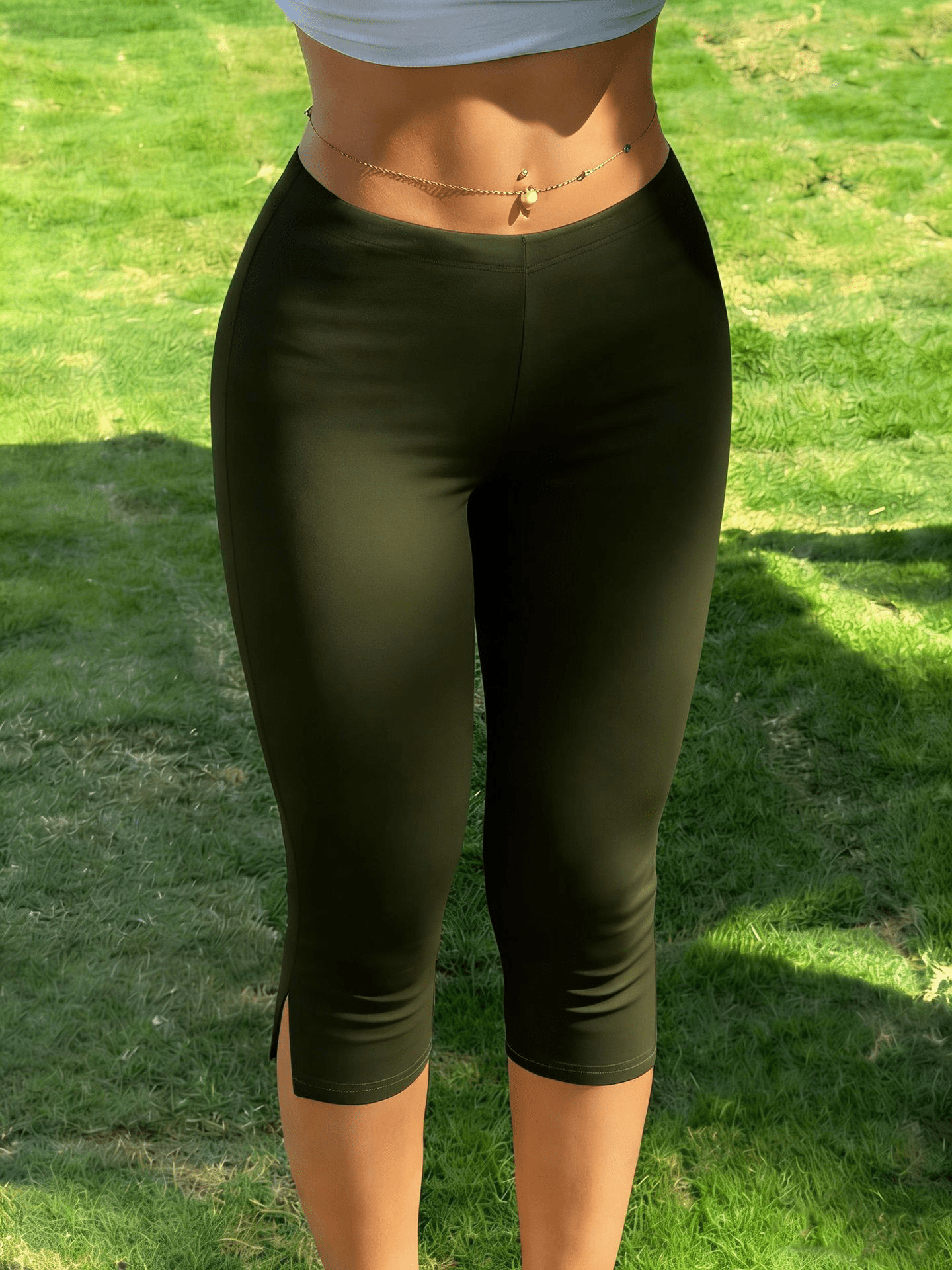 Halia | Split Hem Capri Leggings
