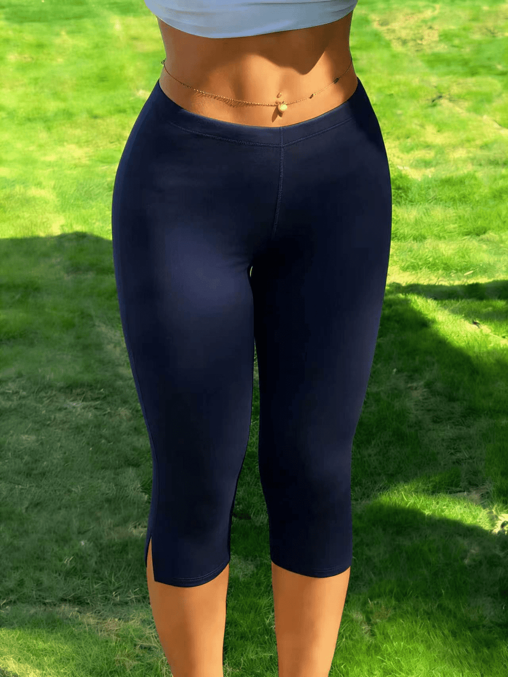 Halia | Split Hem Capri Leggings