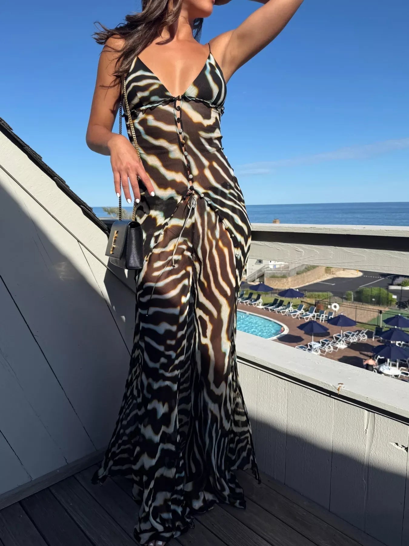 Marina | Zebra Print Chiffon Co-Ord Set