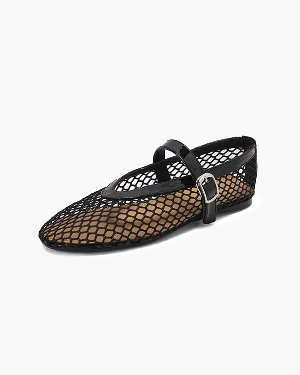 Bianca | Gesp Mesh Ballerina's