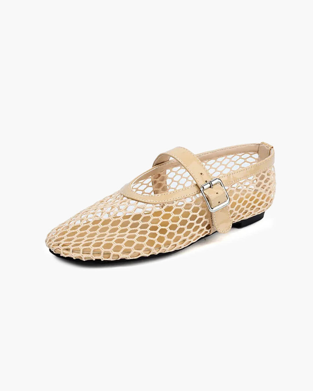 Bianca | Gesp Mesh Ballerina's