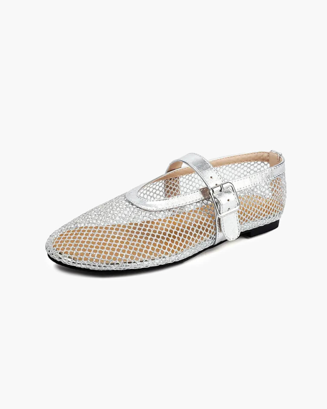 Bianca | Gesp Mesh Ballerina's