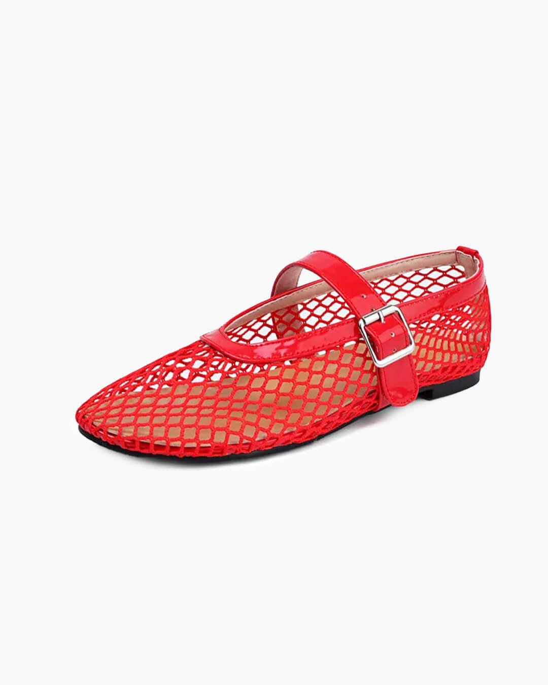Bianca | Gesp Mesh Ballerina's