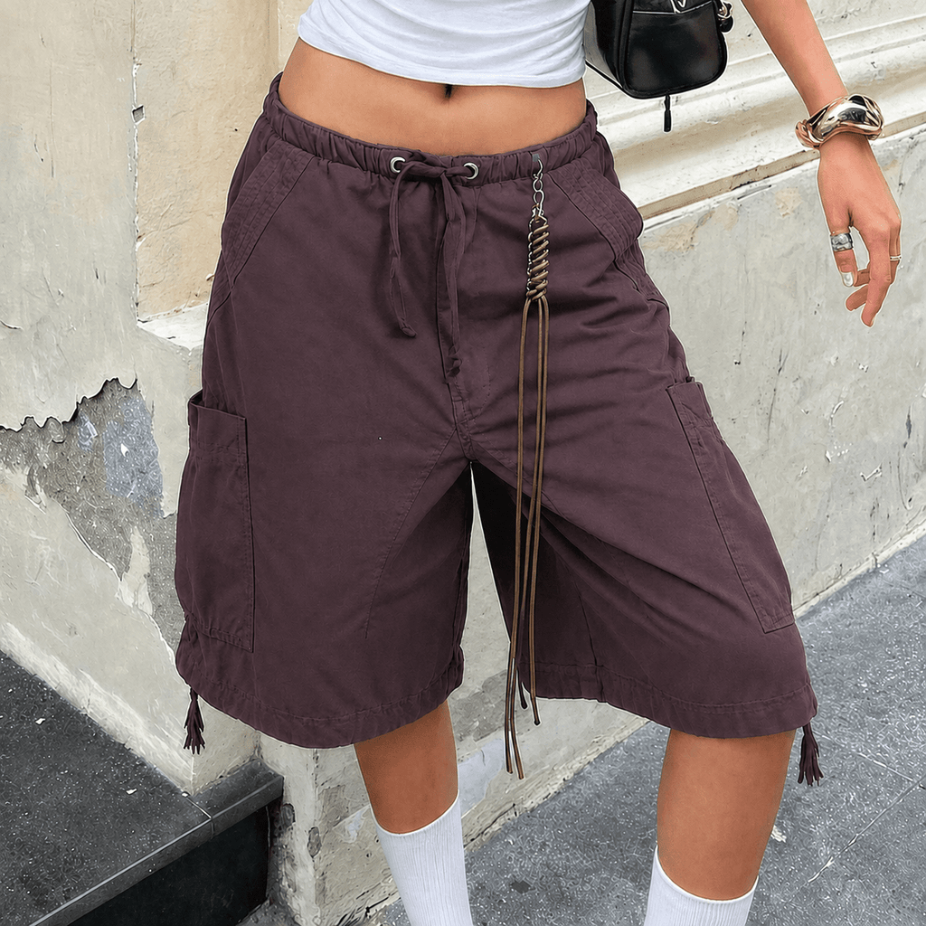 Riley | Baggy Cargo Denim Shorts