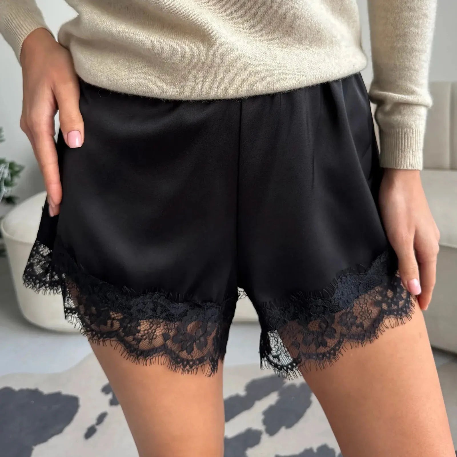 Suzette | Kant Satijnen Shorts
