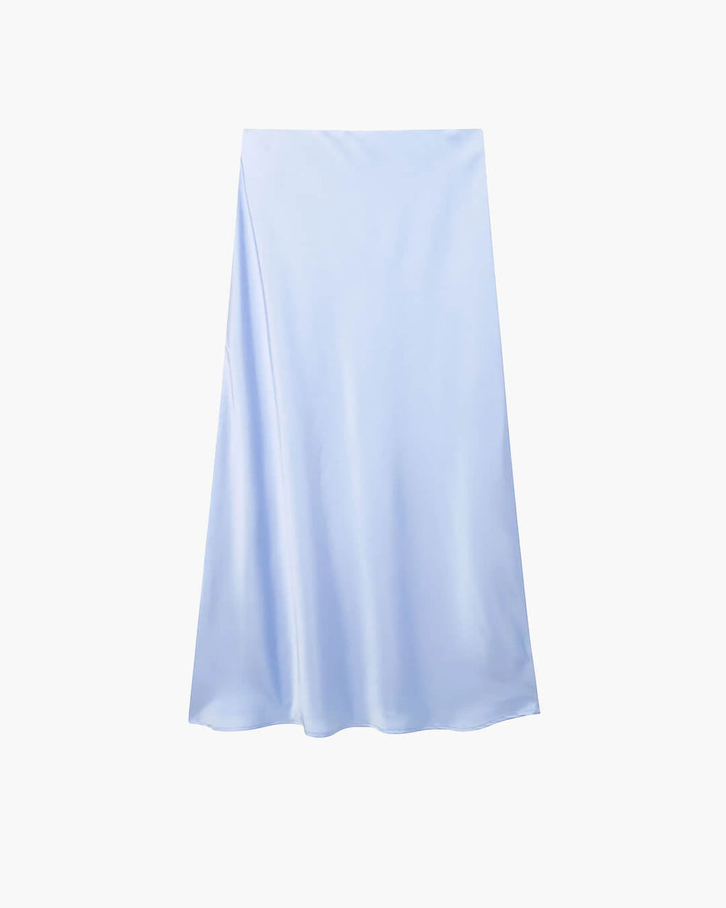Anais | Hoge Taille Zwarte Satijnen Midi Rok