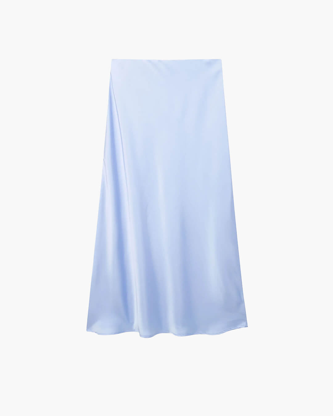 Anais | Hoge Taille Zwarte Satijnen Midi Rok
