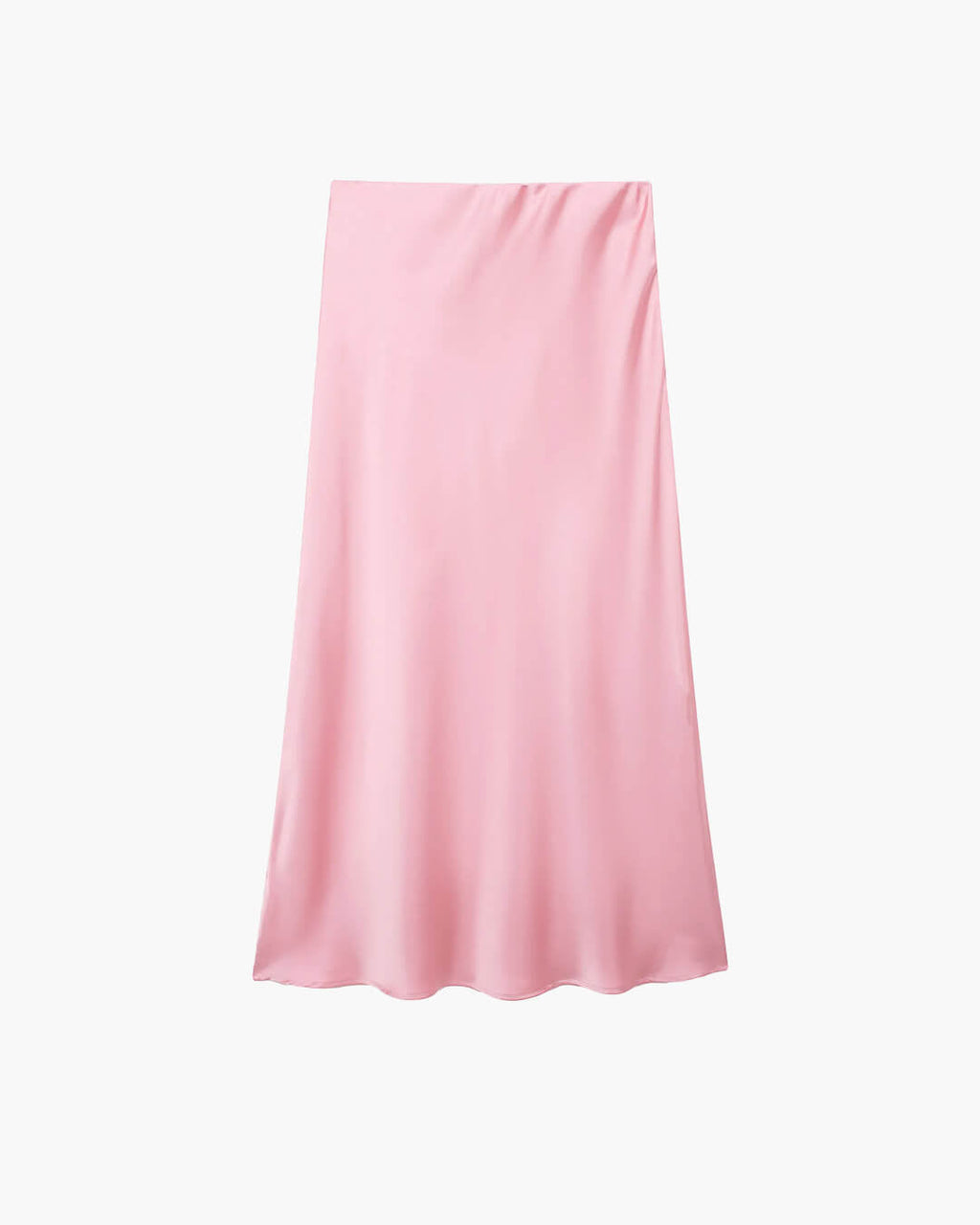 Anais | Hoge Taille Zwarte Satijnen Midi Rok