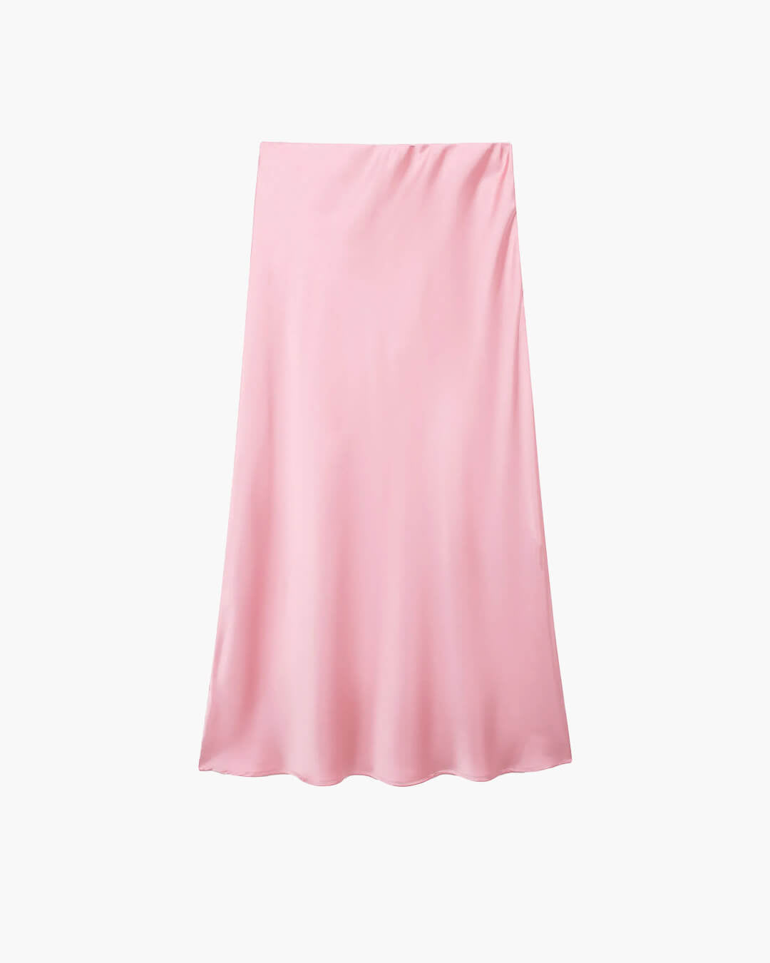 Anais | Hoge Taille Zwarte Satijnen Midi Rok