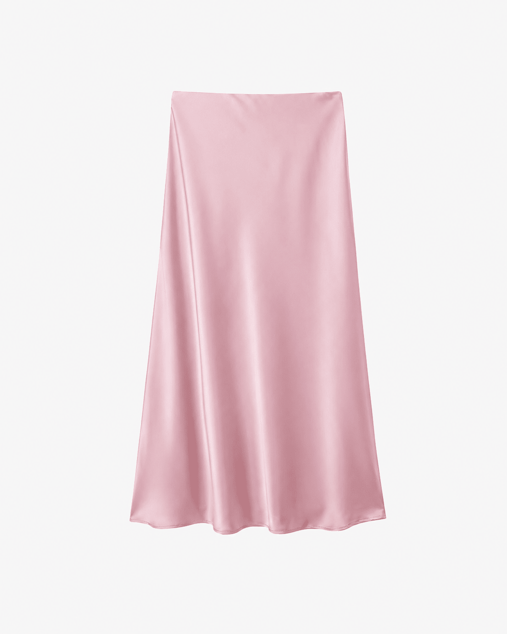 Anais | Hoge Taille Zwarte Satijnen Midi Rok