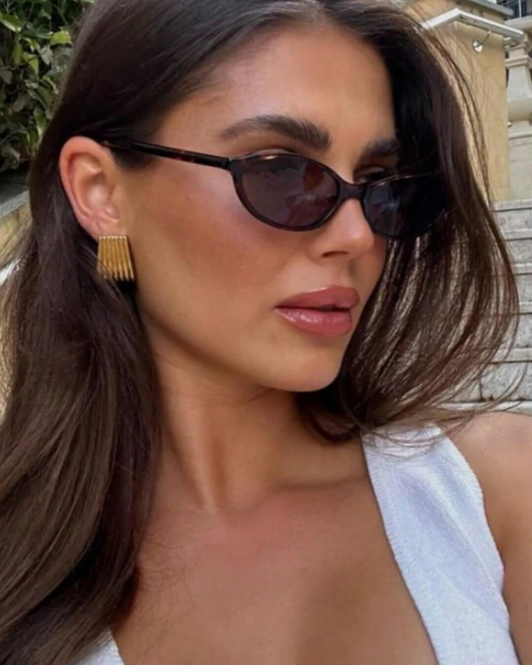 Elena | Retro Ovale Cat Eye Zonnebril