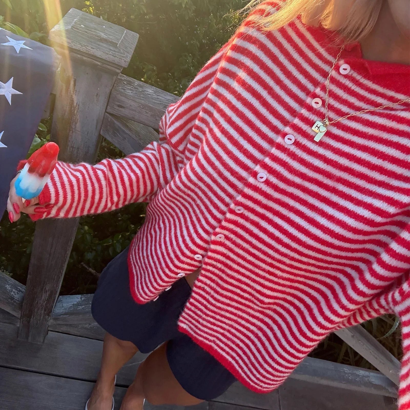 Sofia | Gestreepte Cardigan