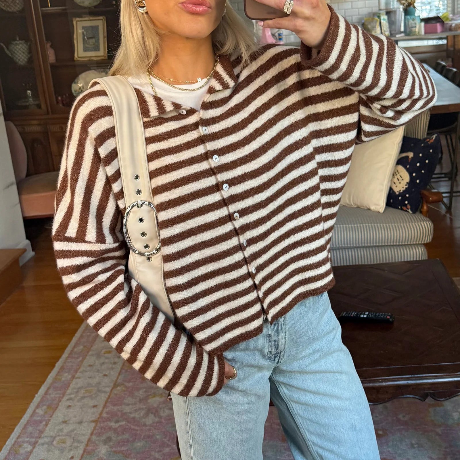 Sofia | Gestreepte Cardigan