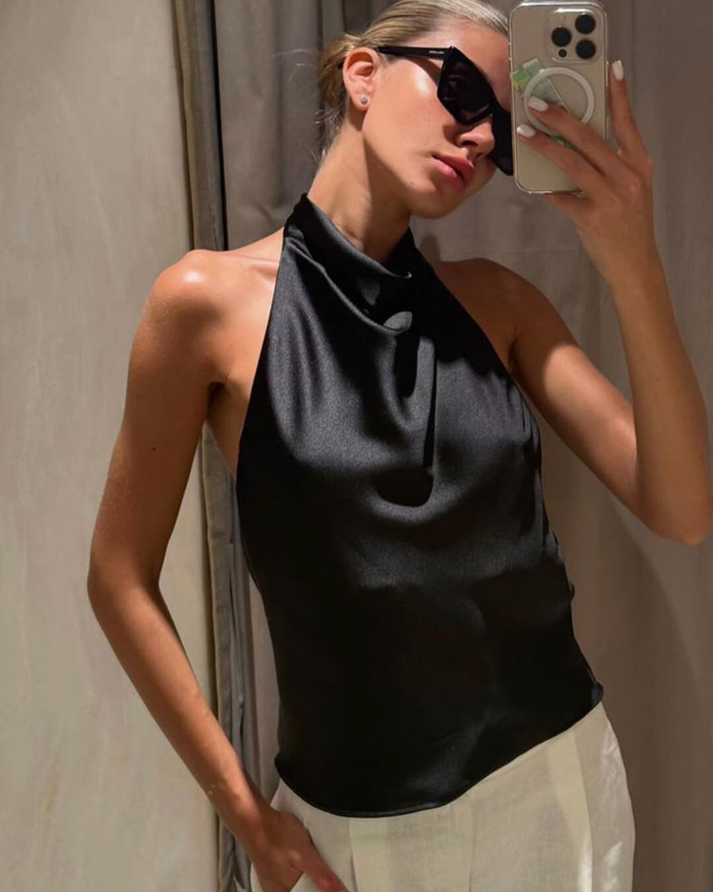 Talia | Getailleerde Halter Top