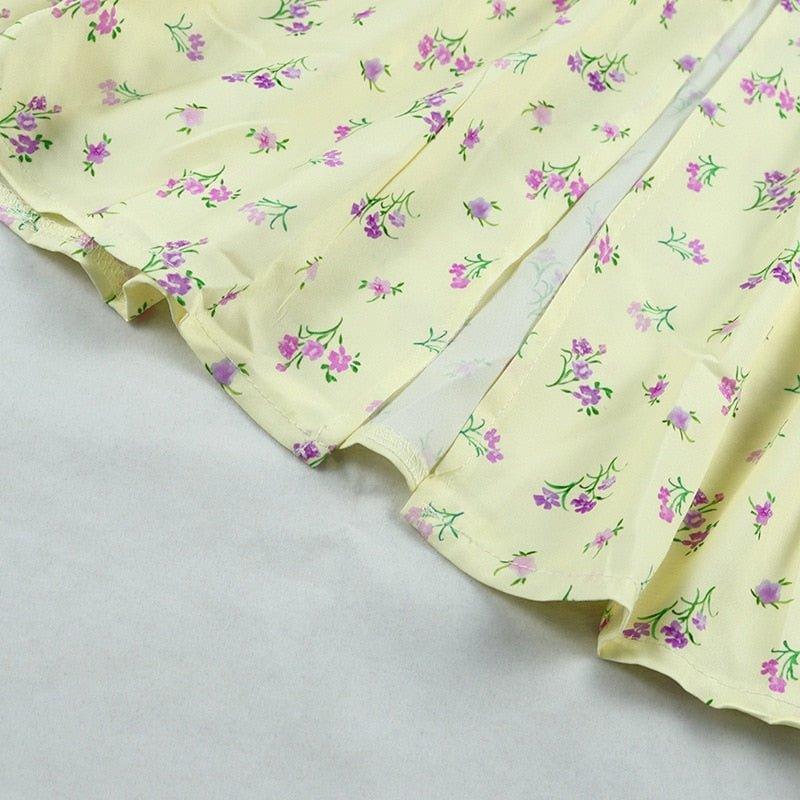 Sunny | Bloemenjurk met split