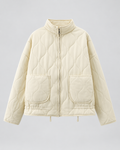 Adine | Oversized Gequiltede Jas met Rits en Zakken