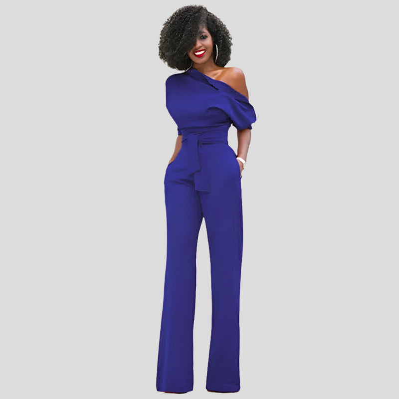 Talitha | One-Shoulder Jumpsuit met Wijde Pijpen