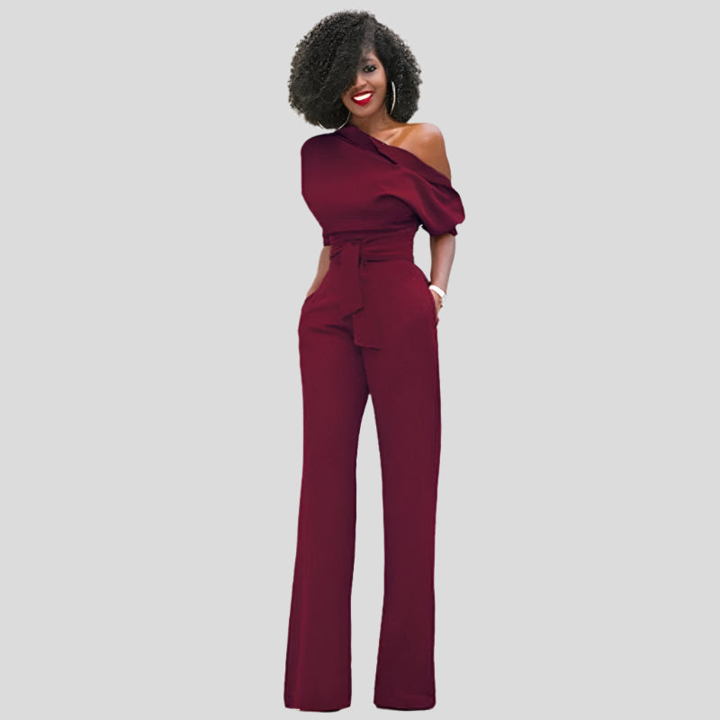 Talitha | One-Shoulder Jumpsuit met Wijde Pijpen