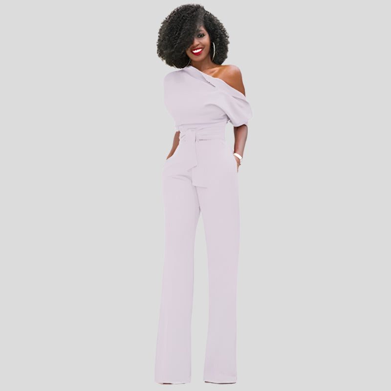 Talitha | One-Shoulder Jumpsuit met Wijde Pijpen