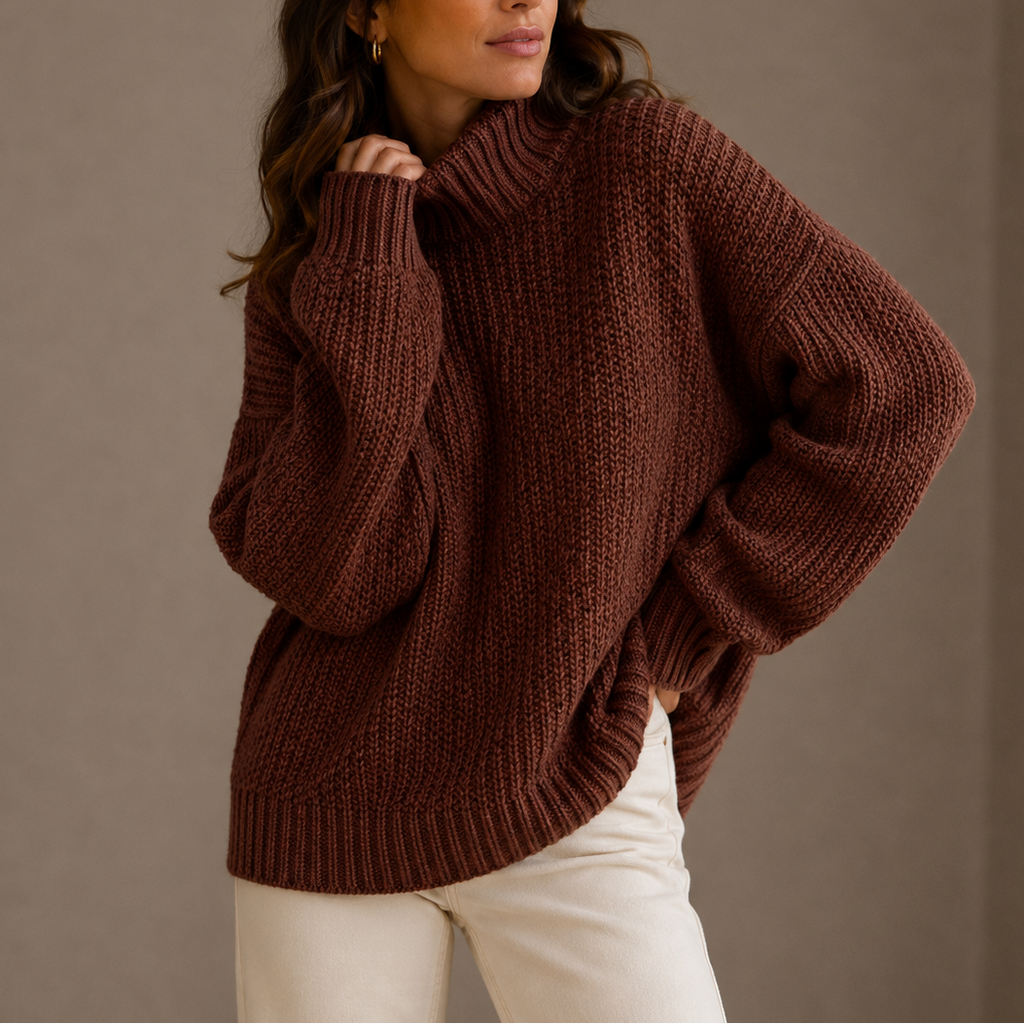 Merlijn | Chunky Coltrui met Geribbelde Afwerking